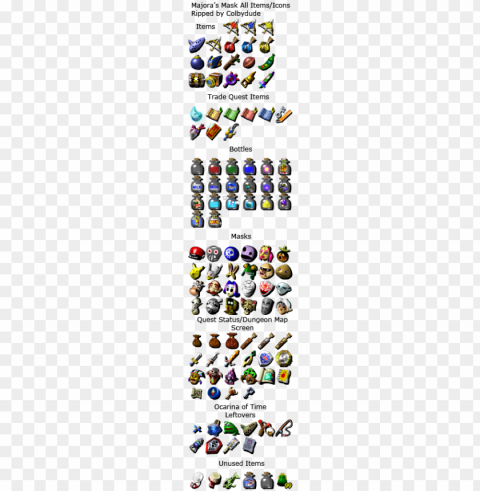 item icons - majora's mask item icons PNG Image Isolated on Transparent Backdrop