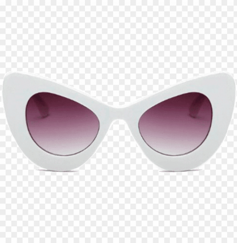 itgirl shop up corners volume sunglasses aesthetic - white sunglasses mini cat eye Transparent background PNG images comprehensive collection