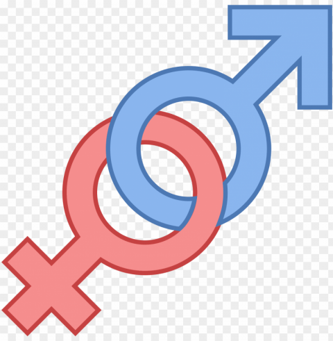 it's a gender icon reed by two circles interlocking - gender icon Isolated Artwork on HighQuality Transparent PNG