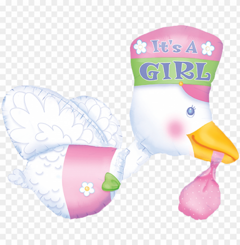 it's a girl baby duck balloon - party city balloons its a girl Transparent Background PNG Isolation