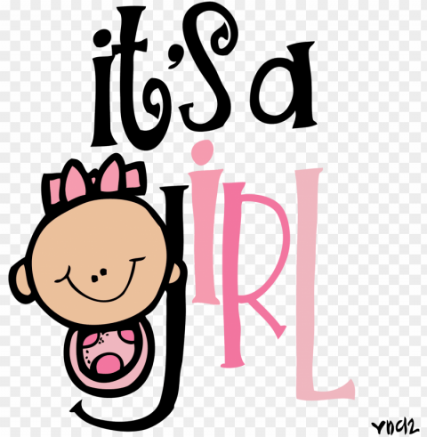 Its A Girl Vector Freeuse - Its A Girl Isolated Artwork On Transparent Background