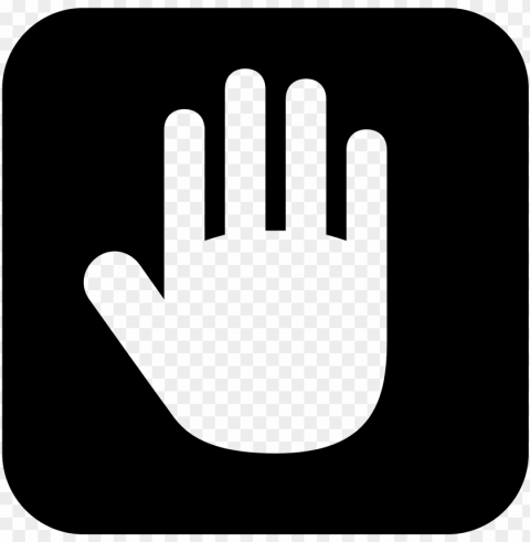 it's an image of a hand halt sign - manuell ico Transparent PNG Isolated Graphic Design
