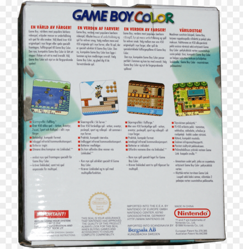 it's - gameboy color box back PNG clipart