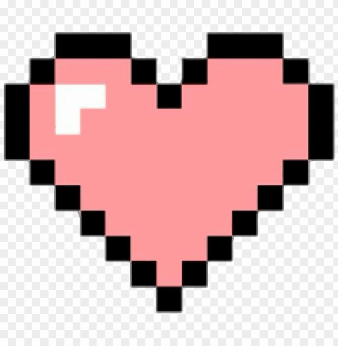 ixel sticker - 8 bit heart PNG Graphic with Isolated Design