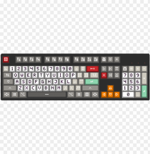 ixelated by zeuzera 104-key custom mechanical keyboard - keyboard pixelated Clear background PNG graphics