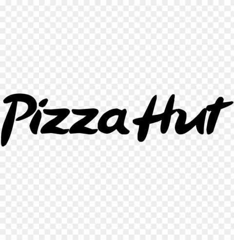 izza hut - black and white pizza hut logo Isolated PNG Object with Clear Background