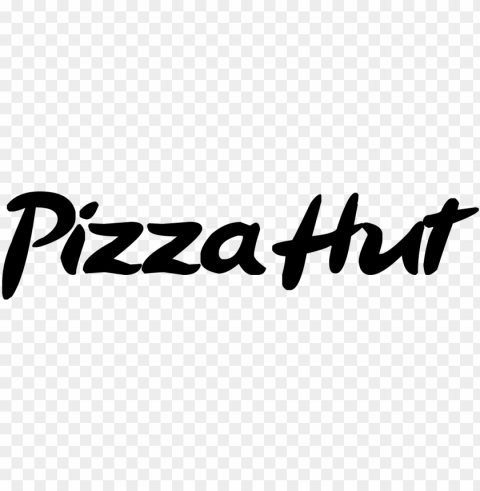 Izza Hut - Black And White Pizza Hut Logo Isolated PNG Object With Clear Background