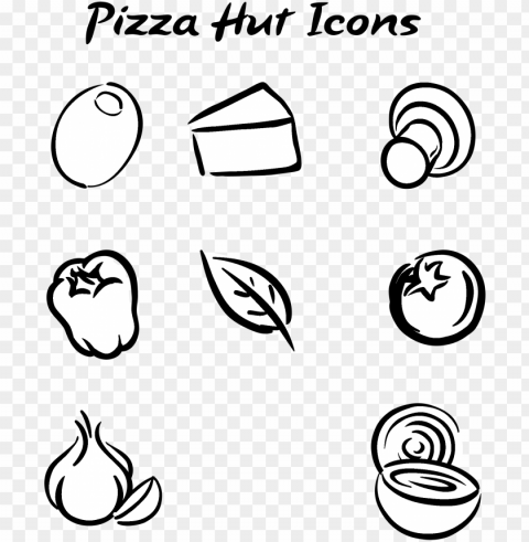 izza hut logo black and white - pizza hut Transparent Background PNG Isolated Pattern