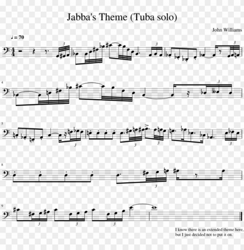 jabba s theme tuba solo sheet music for tuba download PNG with no cost