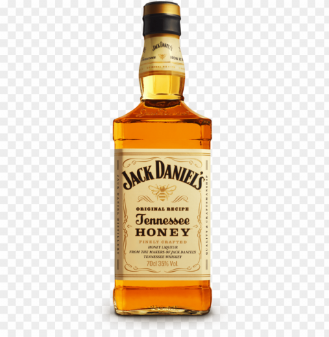 jack daniels honey - jack daniel's tennessee honey whiskey - 750 ml bottle Transparent PNG art