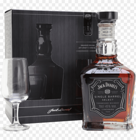 jack daniel's single barrel select glass Isolated Graphic on Transparent PNG