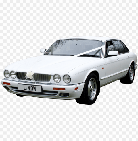 jaguar car white Clear Background Isolated PNG Object