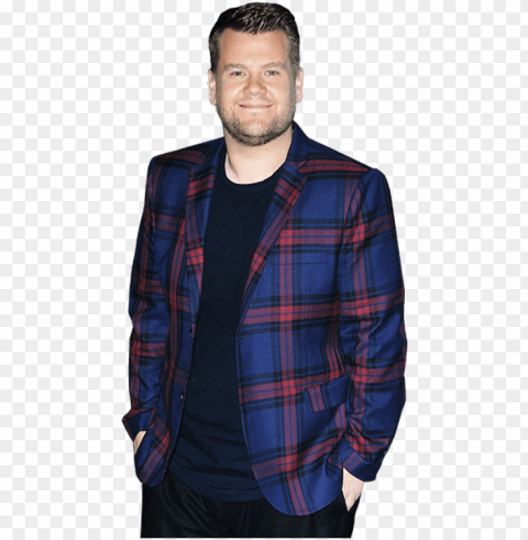 james corden on into the woods taking over the late - plaid ClearCut Background PNG Isolated Item