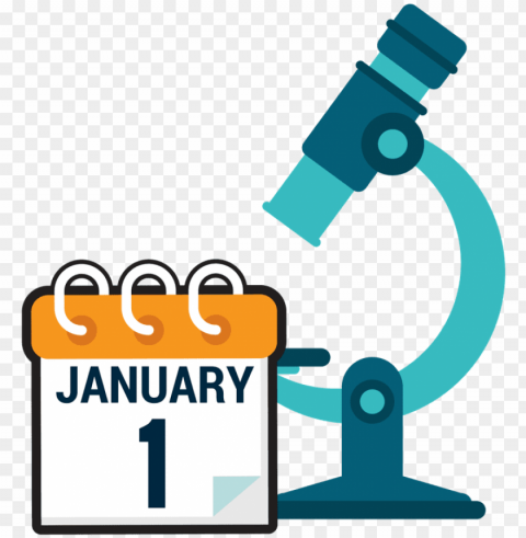 january 1 calendar icon with blue microscope - january calendar icon PNG images with high transparency