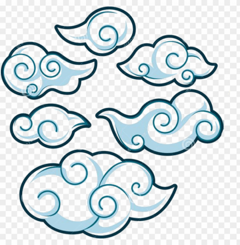 japan cloud illustration - japanese style clouds High-quality transparent PNG images