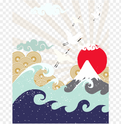 Japan Wave Illustration - Japanese Illustratio PNG Images With Alpha Channel Diverse Selection