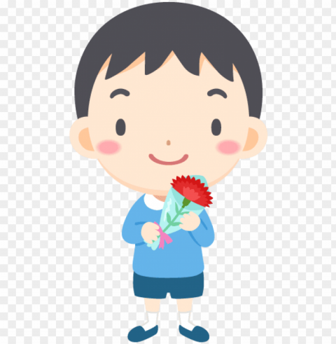 japanese mother's day boy carnation free and vector - cartoon PNG images with clear alpha channel