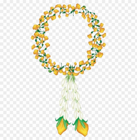 jasmine garland file - padauk flower paper art Transparent PNG images complete package PNG transparent with Clear Background ID cbf7dc9e