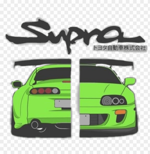 jdm sticker - toyota supra logo vector Isolated Design Element in HighQuality Transparent PNG