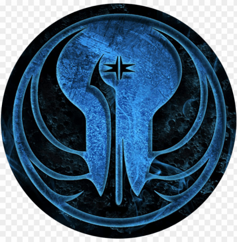 jedi order logo - star wars republic symbol blue PNG photos with clear backgrounds