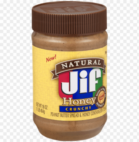 jif honey peanut butter creamy PNG Image with Clear Background Isolated