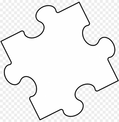 jigsaw puzzle piece outline clip art at clker - white puzzle piece Transparent PNG Isolated Object
