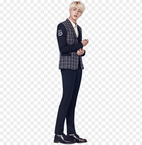 jin bts and seokjin - bts jin uniform PNG Image with Isolated Graphic