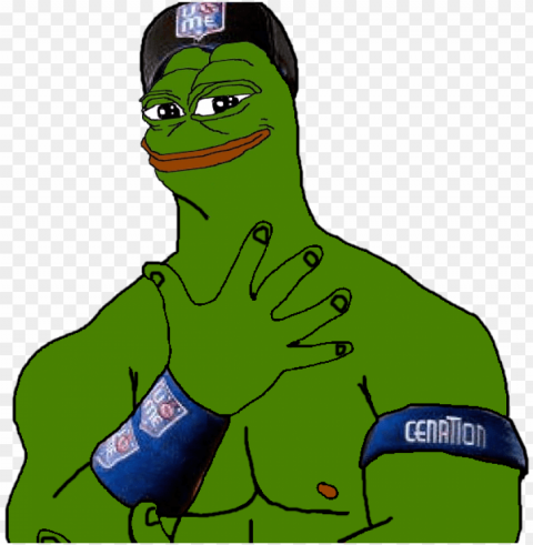 john cena pepe - pepe the fro Isolated Artwork in Transparent PNG Format