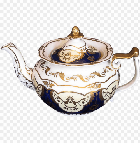 John Yates Porcelain Teapot Isolated Artwork On Transparent PNG