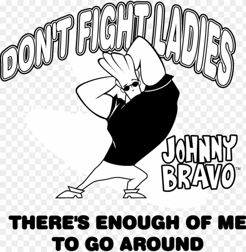 johnny bravo logo black and white - happy birthday johnny bravo PNG Graphic Isolated with Clear Background