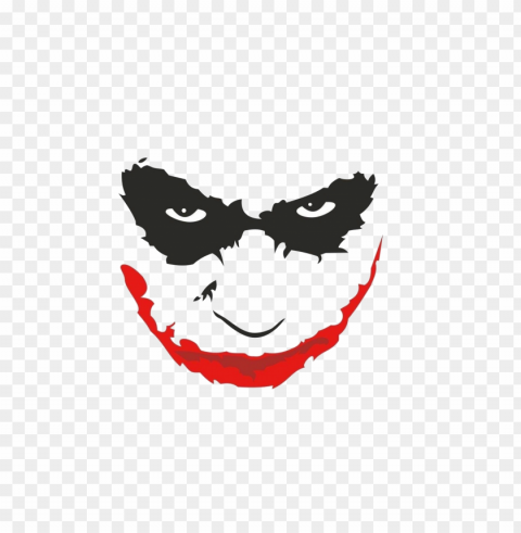 joker face silhouette with red lips Transparent graphics