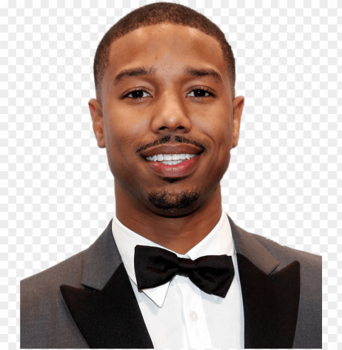 jordan bow tie - michael b jordan face transparent PNG Graphic with Transparency Isolation