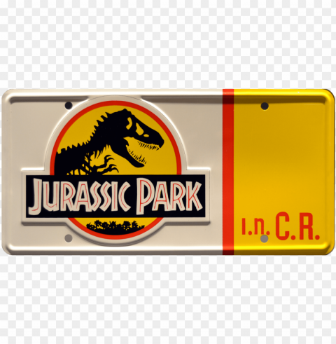 jp prop plate movie memorabilia from jurassic park - jurassic park license plate Transparent PNG graphics variety PNG transparent with Clear Background ID c926768c