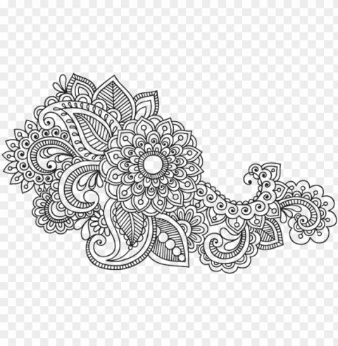 jpg black and white library mandala transparent henna - coloring sheet mandala flowers PNG with no cost