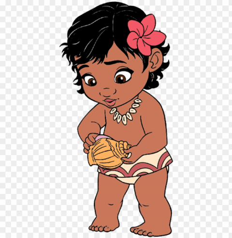 jpg clip art disney galore toddler - baby moana cut out Isolated Artwork in Transparent PNG Format