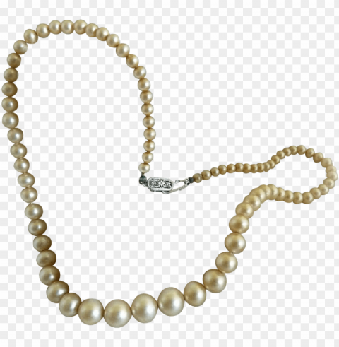 jpg free faux necklace k white gold filigree clasp - vintage pearl necklace PNG Image Isolated on Transparent Backdrop