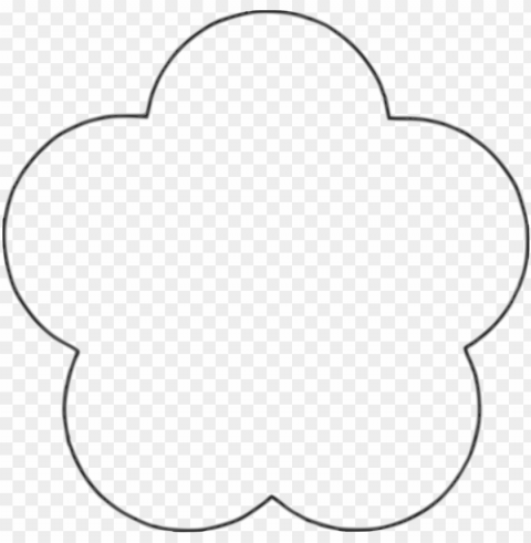 jpg freeuse download flower scallop plain - flower shape clipart black and white PNG images with no background necessary
