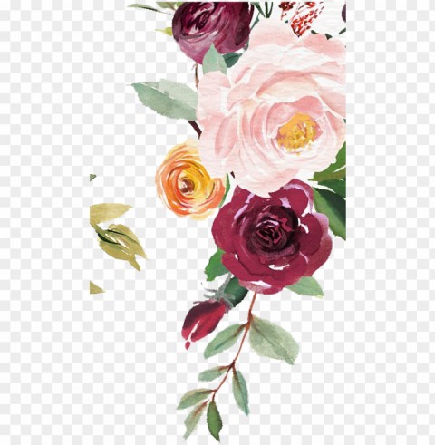 jpg library download free watercolor floral clipart - water color floral vector free HighQuality Transparent PNG Isolated Object
