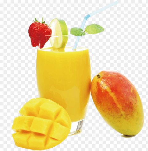 juice transparent image - mango shake in a glass PNG for digital design