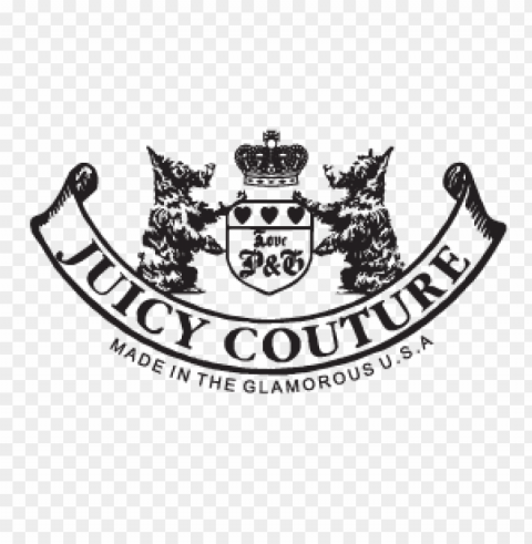 juicy couture logo vector download free Transparent PNG Isolated Element with Clarity