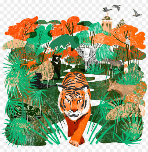 jungle book illustration PNG for design
