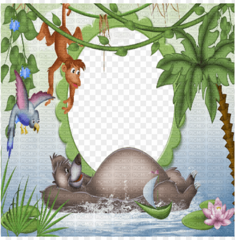 jungle book photo frame PNG Image Isolated on Transparent Backdrop