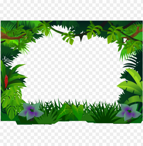 jungle border clipart jungle clip art - size matters by robyn peterma PNG Image with Isolated Element