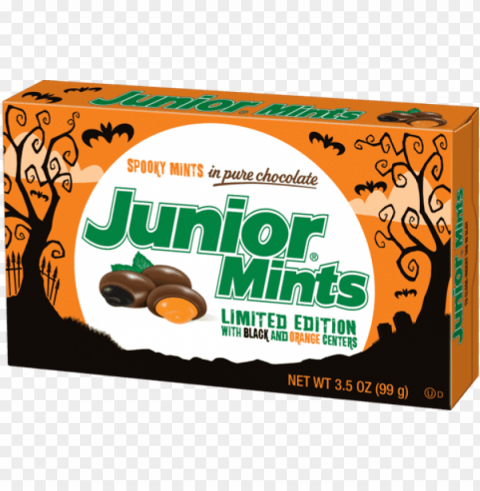 junior mints got a seasonal makeover with orange - halloween junior mints PNG with transparent bg