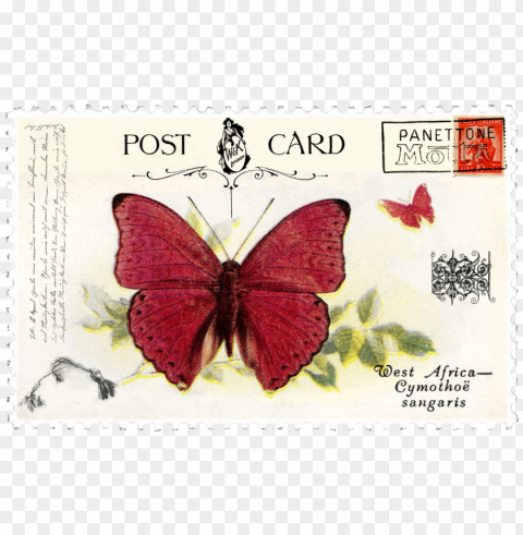 juno vintage butterfly postage stamp - post stamp vintage PNG Image Isolated with Transparent Clarity