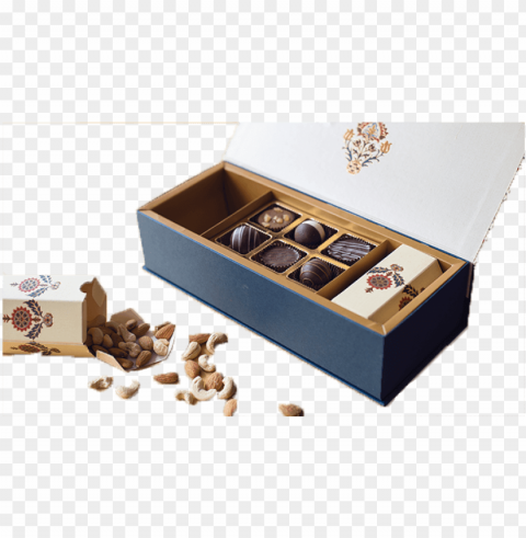 jus' trufs diwali chocolate and dry fruit festive box - chocolate PNG Image with Transparent Cutout
