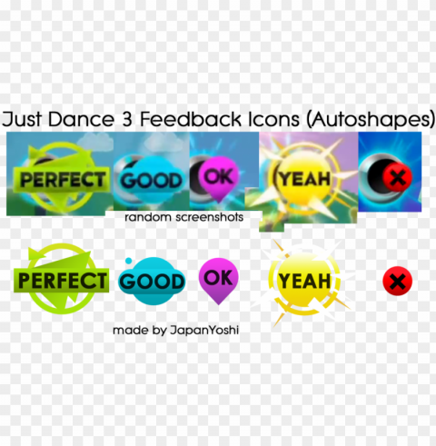 just dance 2 just dance 3 feedback icons by japanyoshi-d5xfdw2 - just dance 2 perfect Transparent PNG pictures for editing