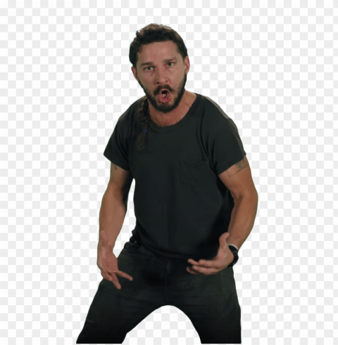 just do it shia labeouf pose PNG with cutout background