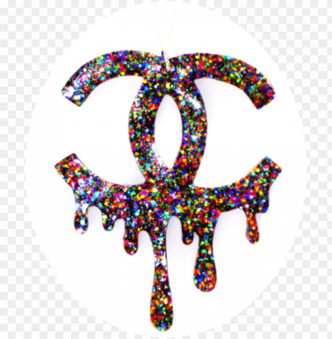 just dripping with beauty - chanel logo sparkle Isolated Element in Clear Transparent PNG