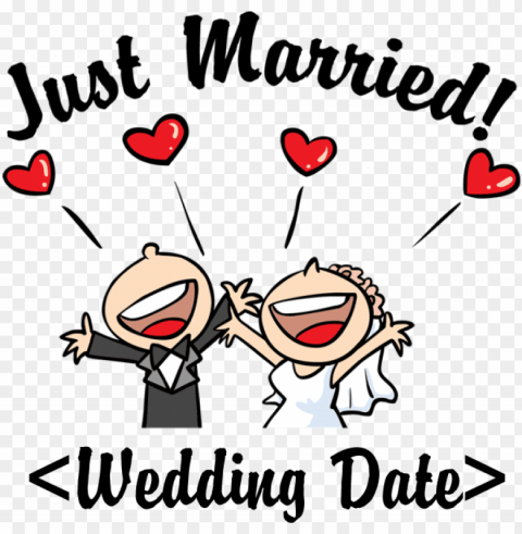 just married just married - just married add your wedding date mu PNG images with transparent canvas comprehensive compilation